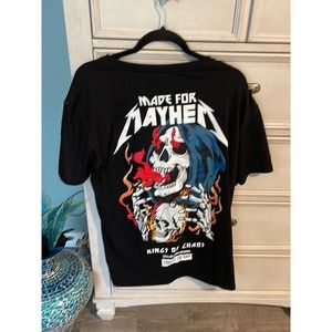 Men’s skull made for mayhem graphic shirt, large new with tags